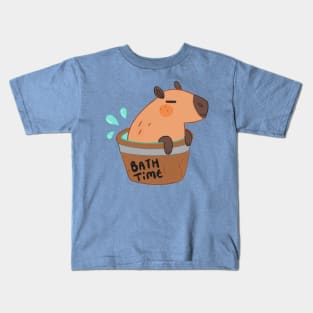 Capybara Bath Time Kids T-Shirt